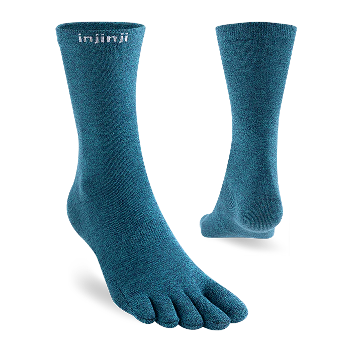 Injinji LINER Lightweight Crew Coolmax Socks — Ocean