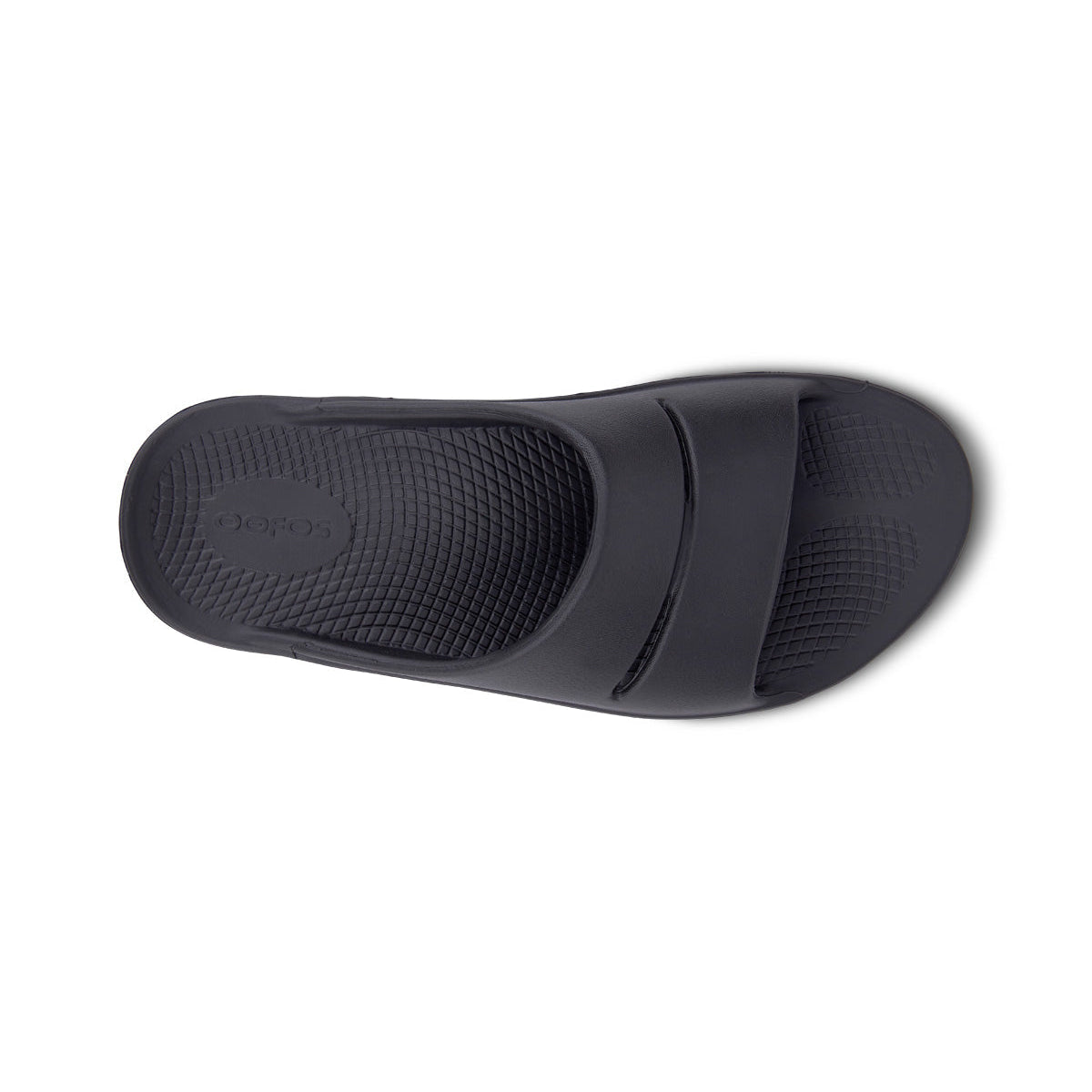 OOFOS OOahh Slide — Black, top view #Colour_Black