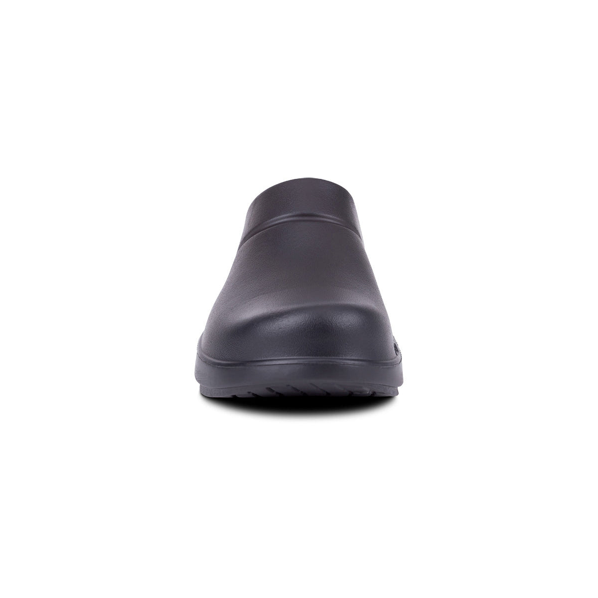 OOFOS OOcloog Clog — Black, front view