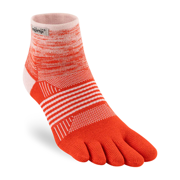 Injinji TRAIL Women's Specific Midweight Mini-Crew Toesocks — Hibiscus
