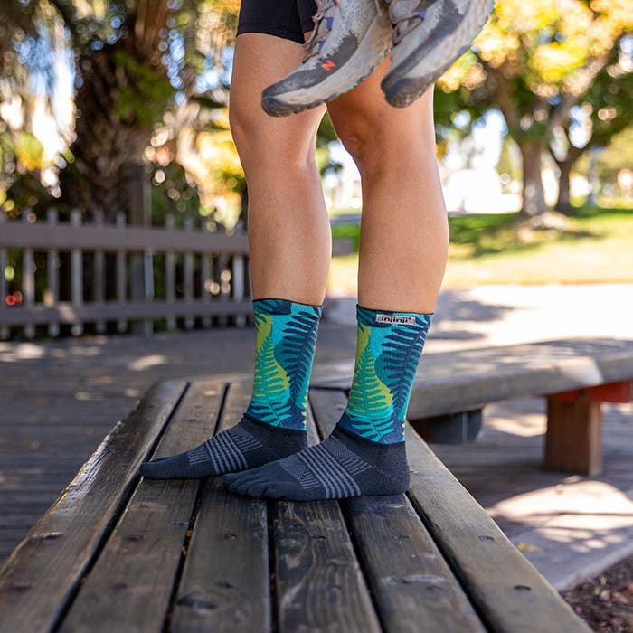 Injinji Spectrum Trail Women's Midweight Crew — Jungle
