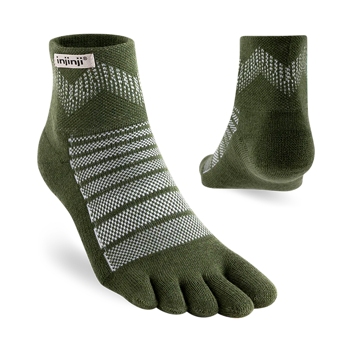 Injinji OUTDOOR Midweight Mini-Crew — Garnet