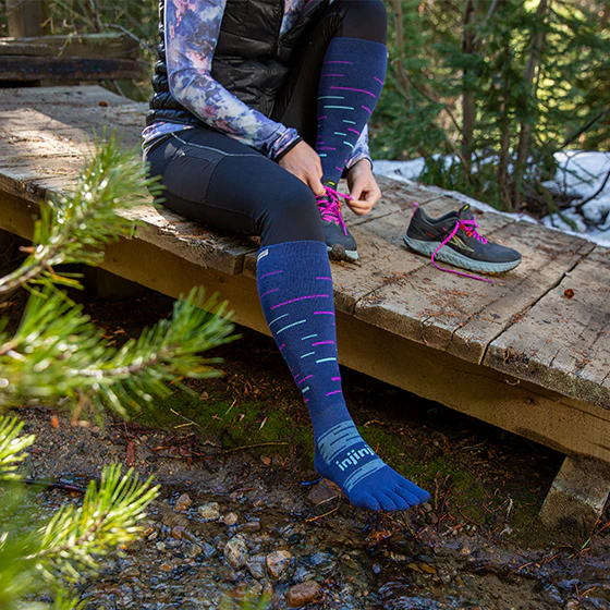 Injinji Snow Midweight Over the Calf — Twilight