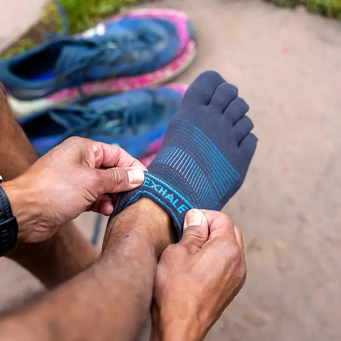 Injinji RUN Lightweight No-Show — Carbon