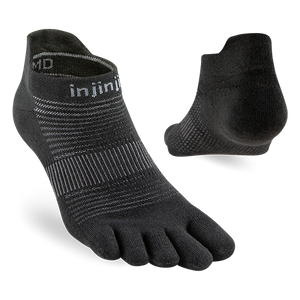 Injinji RUN Original Weight No-Show CoolMax — Black