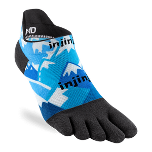 Injinji Artist Designed Men's No-Show Toesocks — Glacier