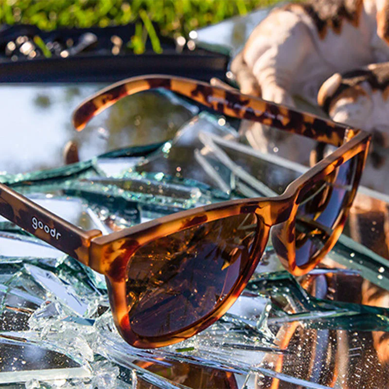 goodr OG Bosley's Basset Hound Dreams sunglasses — lifestyle view