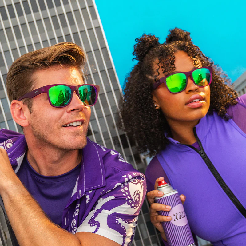 goodr BFG Colossal Squid Confessions sunglasses — lifestyle view