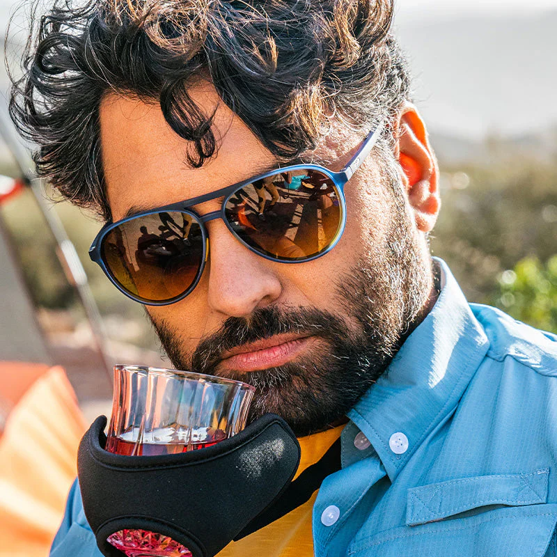 goodr Mach G Frequent Skymall Shoppers sunglasses — lifestyle view