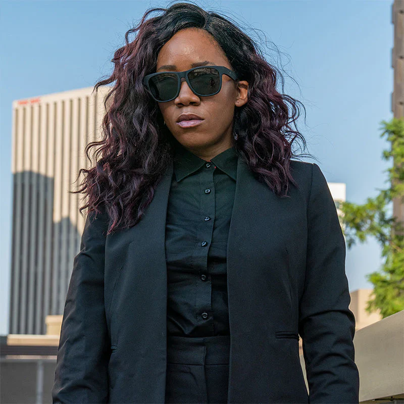 goodr BFG Hooked On Onyx sunglasses — lifestyle view