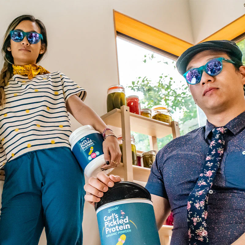 goodr Circle G I Pickled These Myself sunglasses — lifestyle view