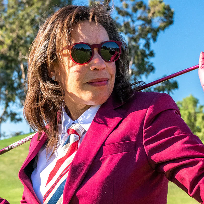 goodr Circle G I'm Wearing Burgundy? sunglasses — lifestyle view