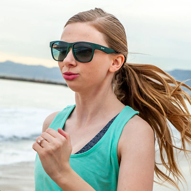 goodr BFG Mint Julep Electroshocks sunglasses — lifestyle view