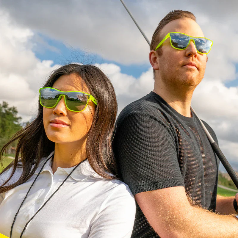 goodr VRG Naeon Flux Capacitor sunglasses — lifestyle view