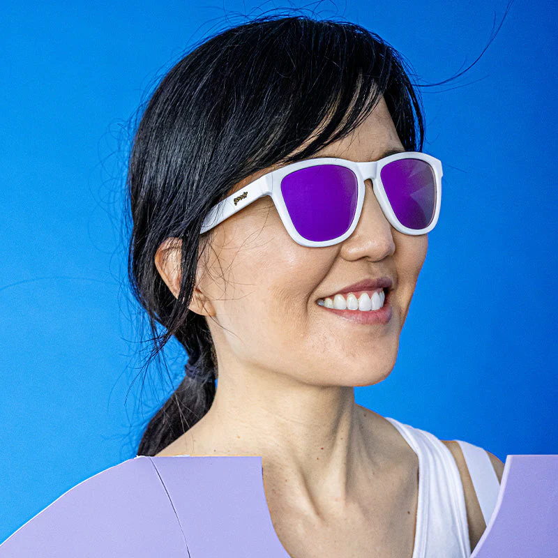 goodr OG Side Scroll Eye Roll sunglasses — lifestyle view