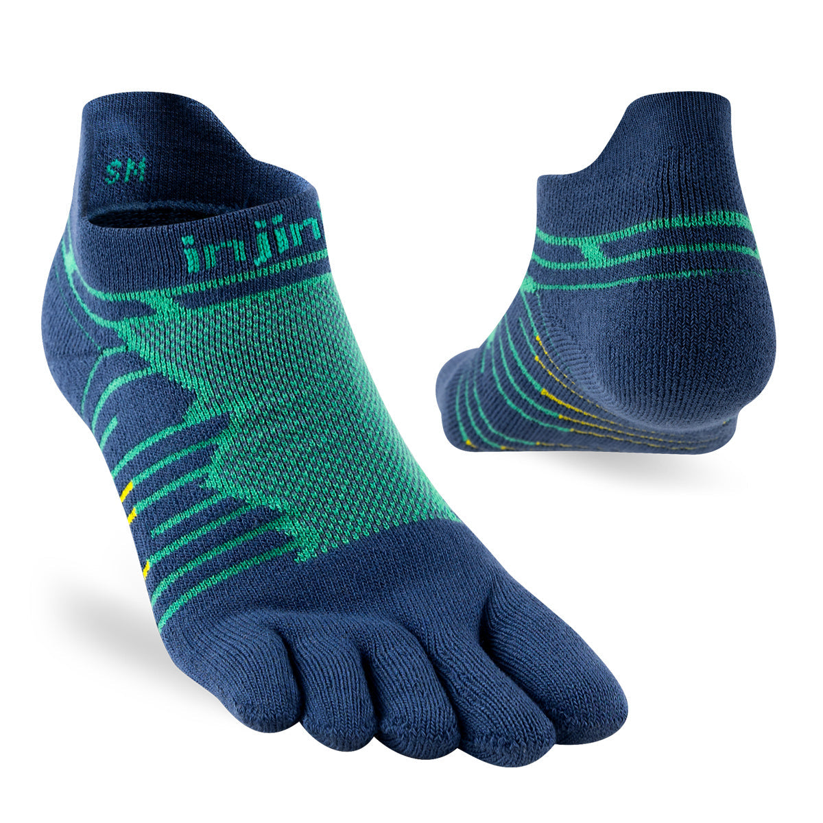 Injinji Ultra Run No Show Running Socks — Mahogany