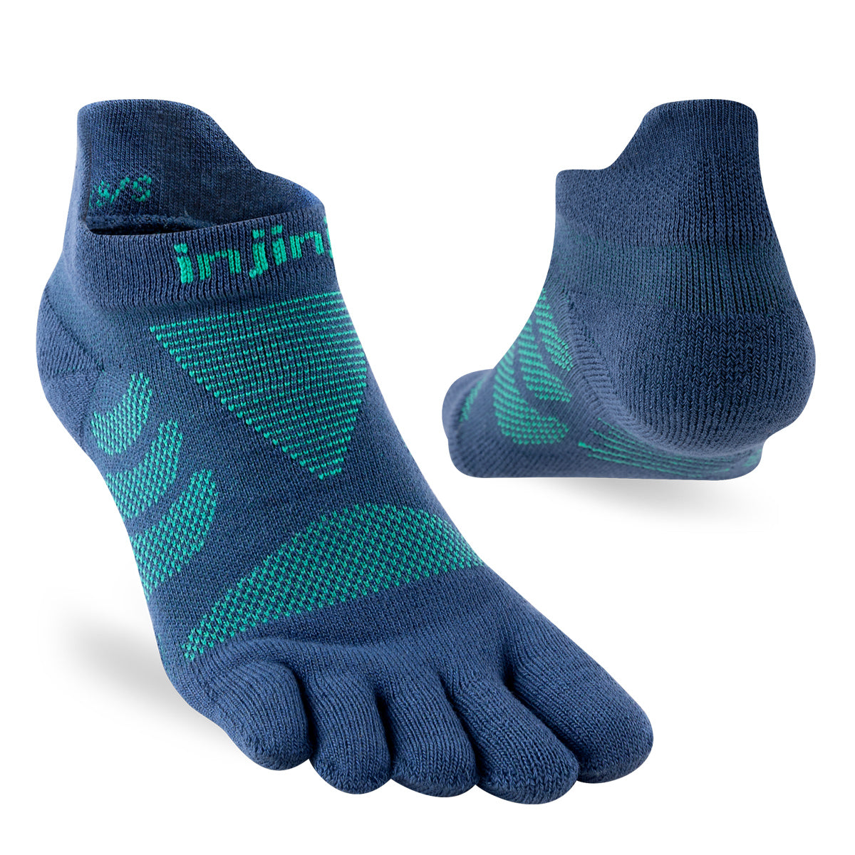Injinji Womens Specific Ultra Run No Show Running Socks — Coral