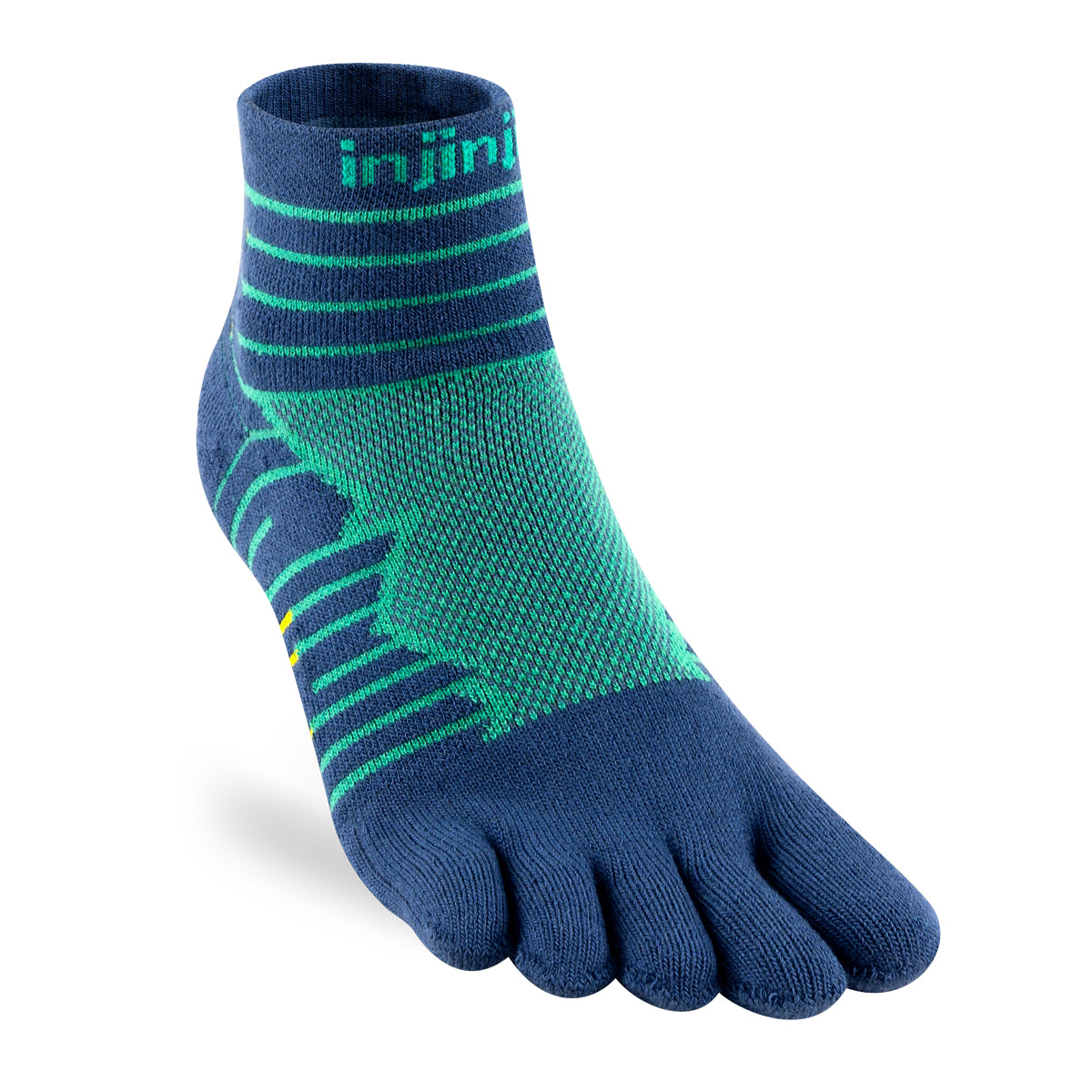 Injinji Ultra Run Mini-Crew Running Socks — Poseidon