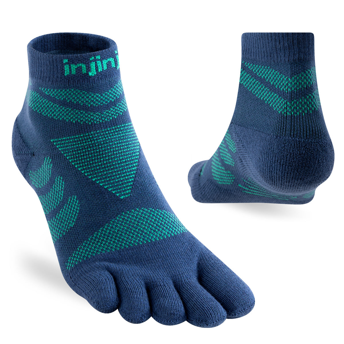 Injinji Womens Specific Ultra Run Mini Crew Running Socks — Coral
