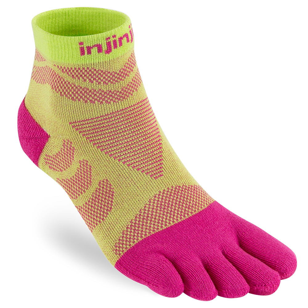 Injinji Womens Specific Ultra Run Mini Crew Running Socks — Melon