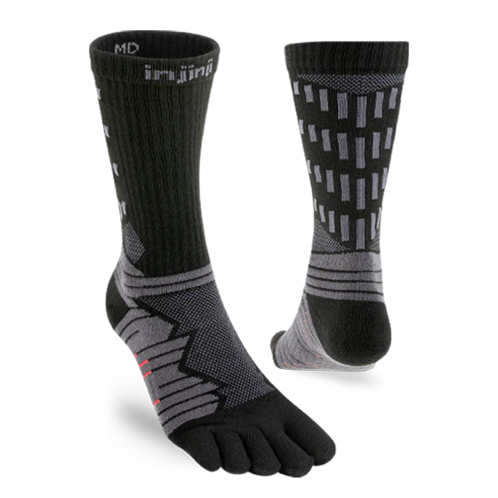 Injinji Ultra Run Crew Running Socks — Poseidon