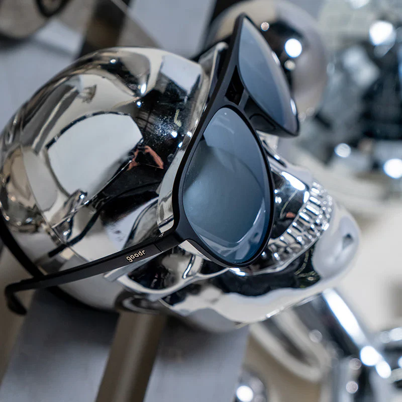 goodr Mach G Add the Chrome Package sunglasses — packaging