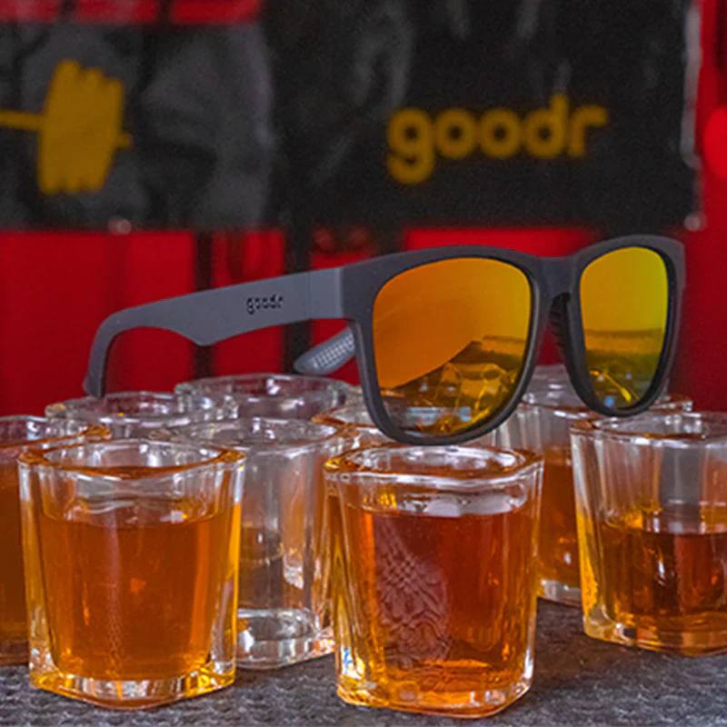 goodr BFG Beelzebub's Bourbon Burpees sunglasses — packaging