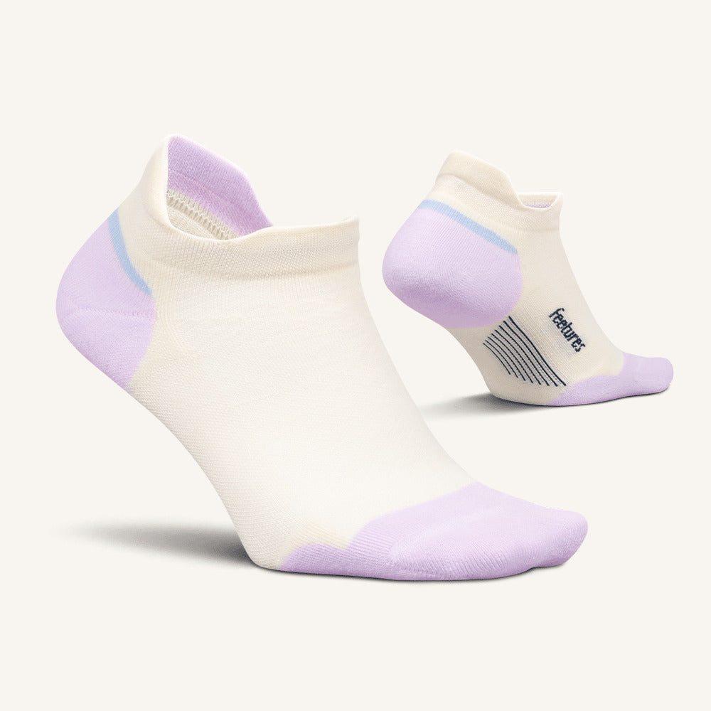 Feetures Elite Max Cushion Tab sock in Lilac Breeze — pair view #Colour_Lilac Breeze
