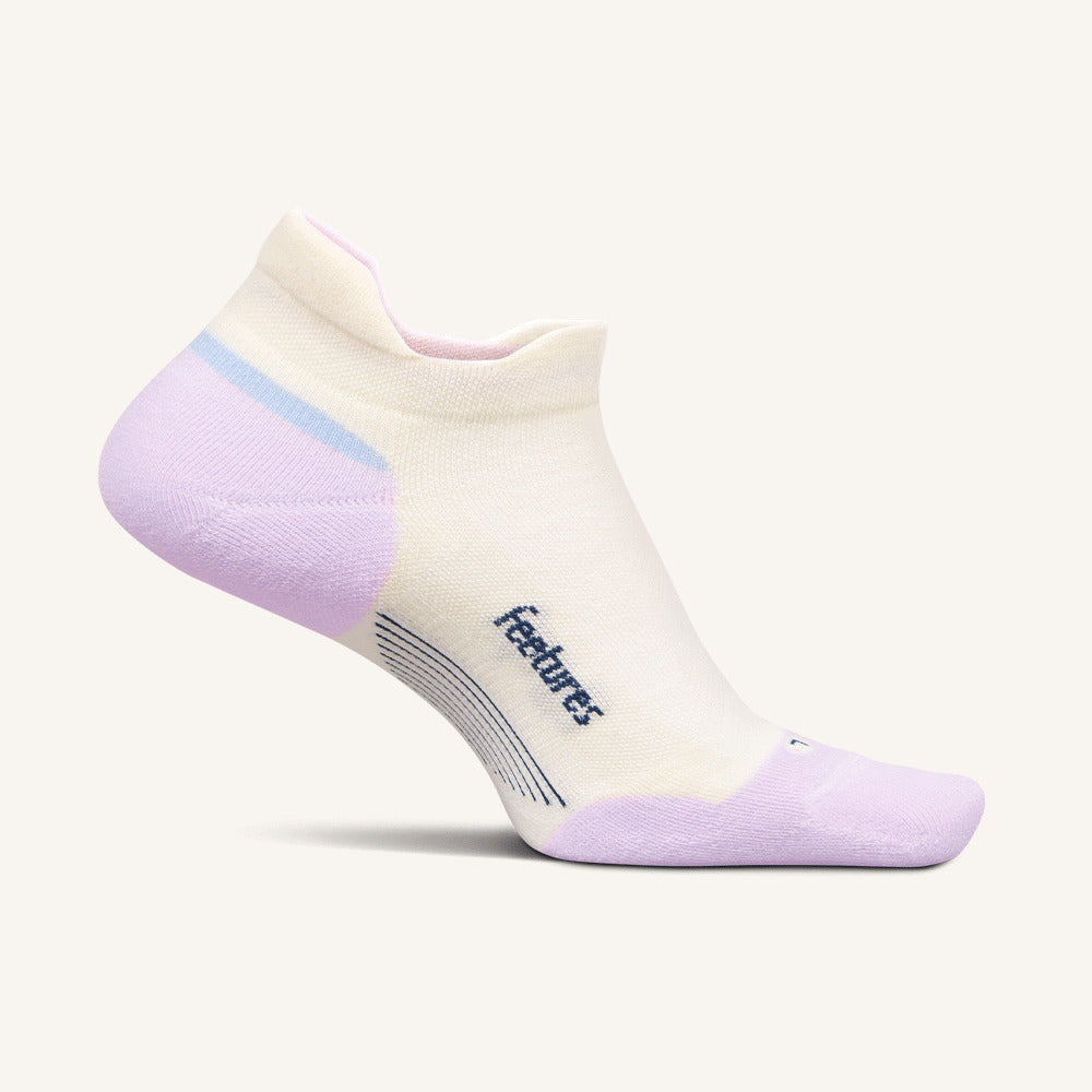 Feetures Elite Max Cushion Tab sock in Lilac Breeze — front view #Colour_Lilac Breeze