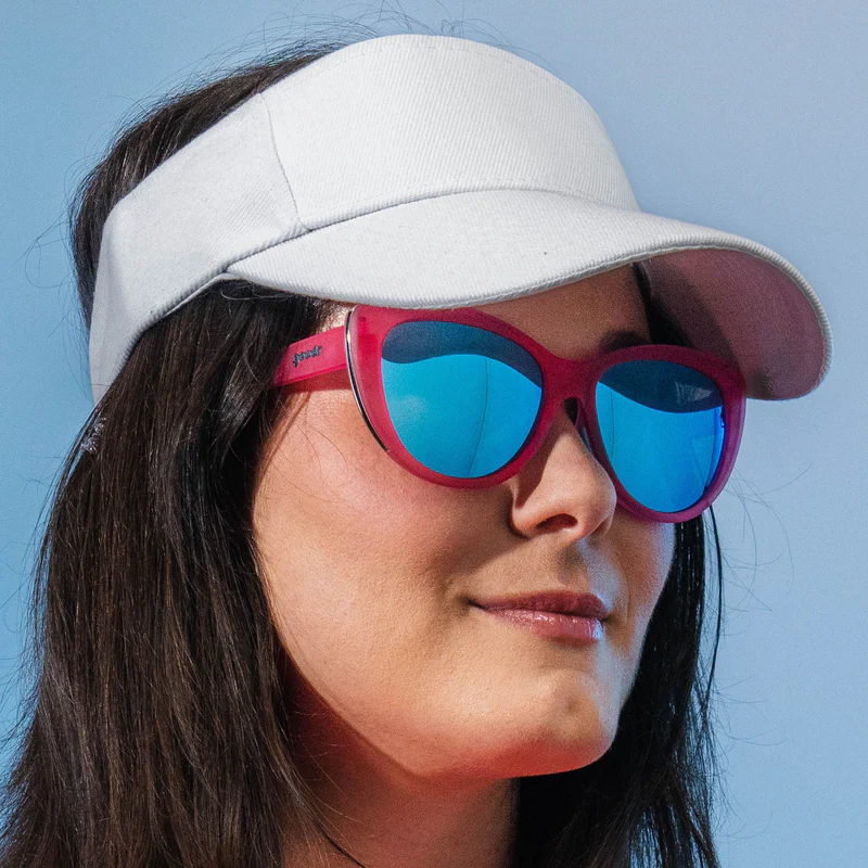 goodr Glam G Flamingo Couture sunglasses — lifestyle view