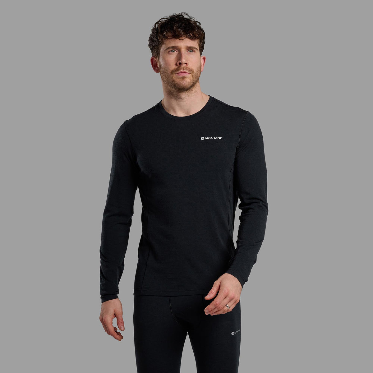 Montane Malli Long Sleeve Merino T-Shirt - Men's — on model, front