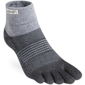 Injinji TRAIL Women's Specific Midweight Mini-Crew Toesocks — Granite
