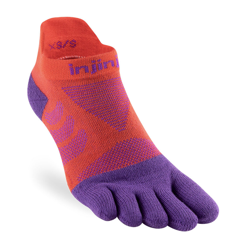 Injinji Womens Specific Ultra Run No Show Running Socks — Razzmatazz