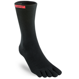 Injinji SPORT Original Weight Crew Running Socks — Black