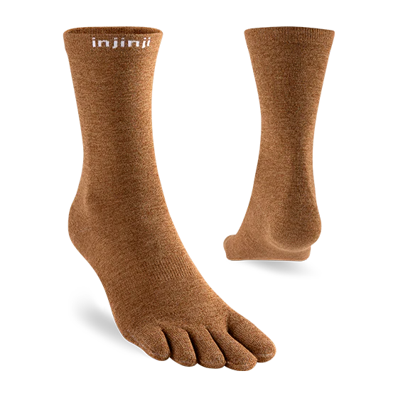 Injinji LINER Lightweight Crew Coolmax Socks — Pine