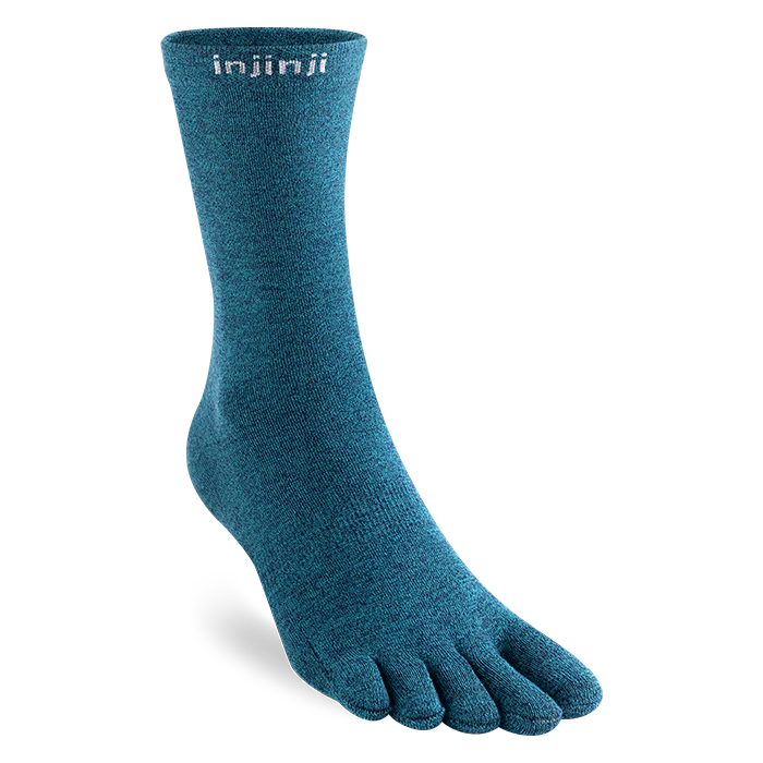 Injinji LINER Lightweight Crew Coolmax Socks — Ocean