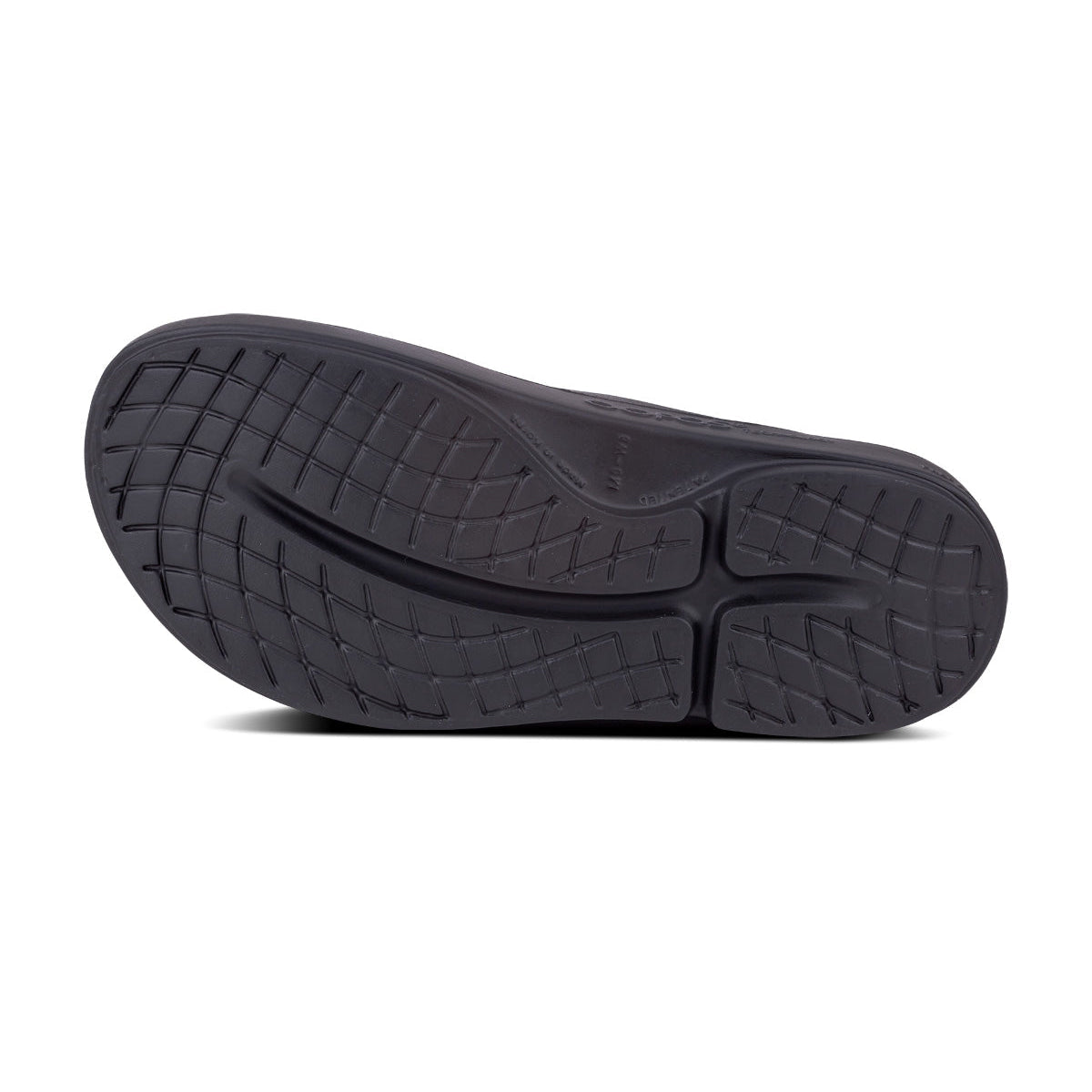 OOFOS OOahh Slide — Black, sole view #Colour_Black