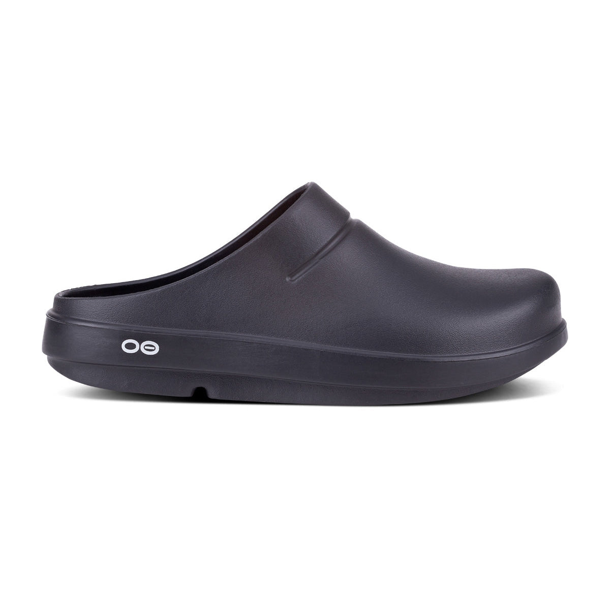 OOFOS OOcloog Clog — Black, lateral view