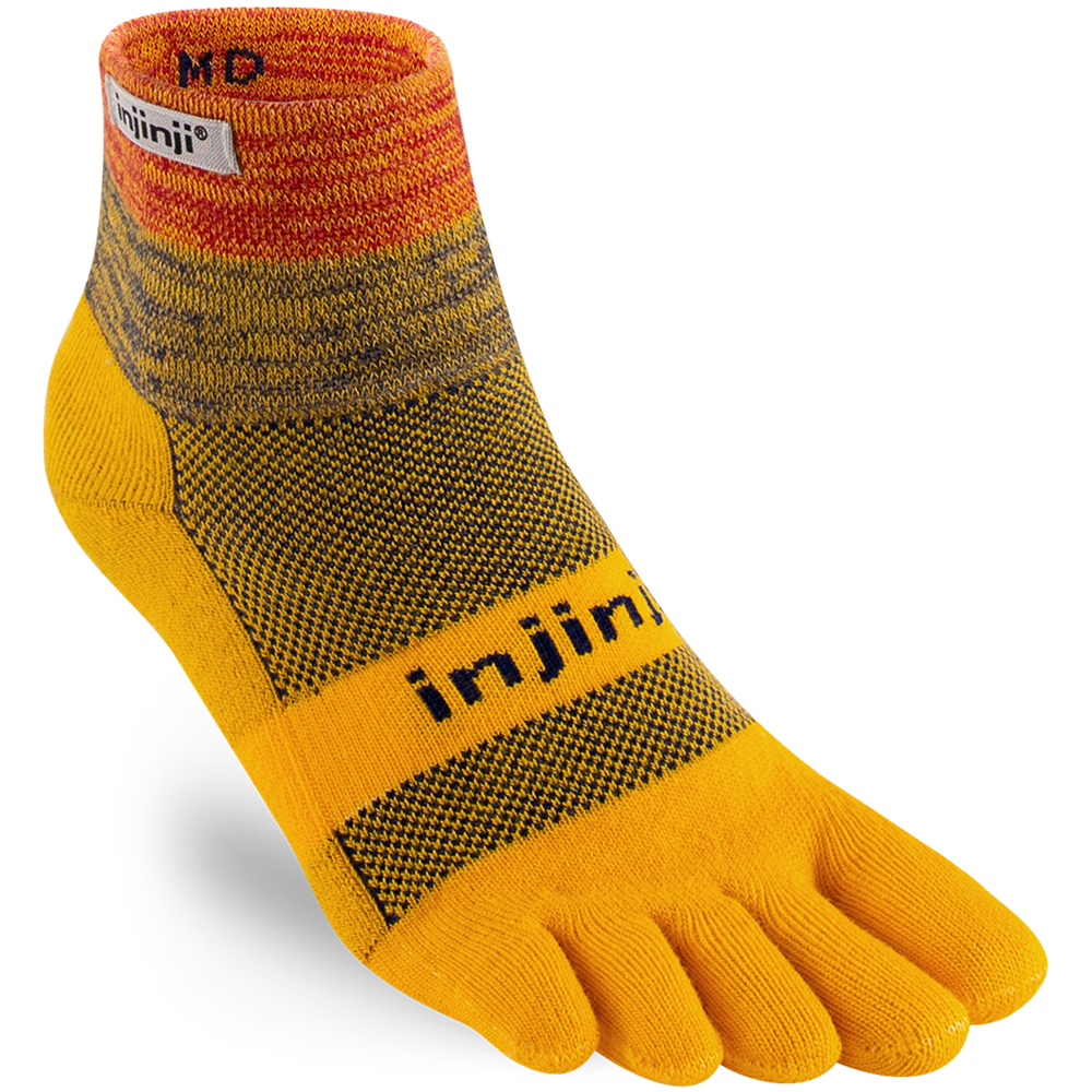 Injinji TRAIL Midweight Mini-Crew Running Socks — Moonlit