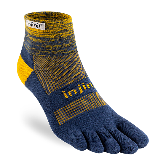 Injinji TRAIL Midweight Mini-Crew Running Socks — Moonlit