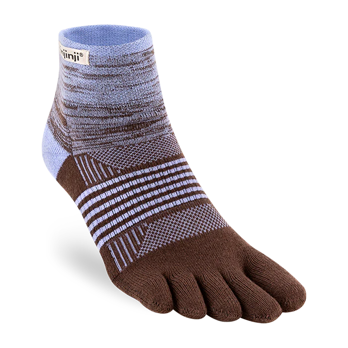 Injinji TRAIL Women's Specific Midweight Mini-Crew Toesocks — Periwinkle