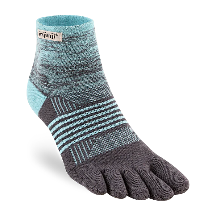 Injinji TRAIL Women's Specific Midweight Mini-Crew Toesocks — Seascape