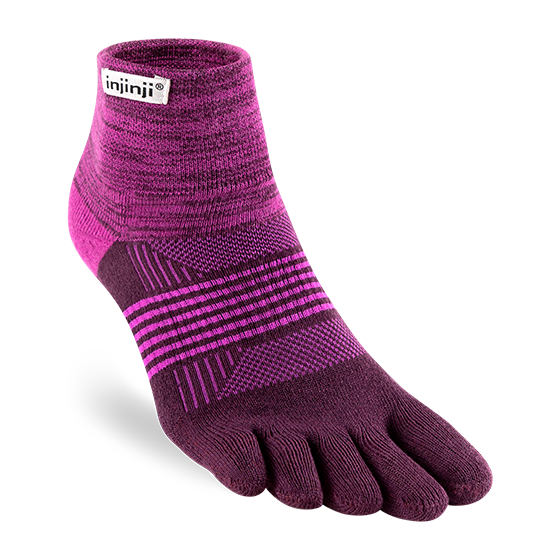 Injinji TRAIL Women's Specific Midweight Mini-Crew Toesocks — Violet
