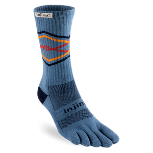 Injinji TRAIL Midweight Crew Running Socks — Lake