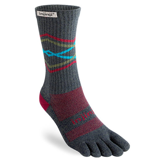 Injinji TRAIL Midweight Crew Running Socks — Peak