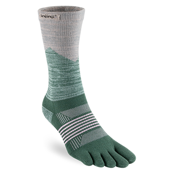 Injinji TRAIL Women's Specific Midweight Crew Running Socks — Alpine