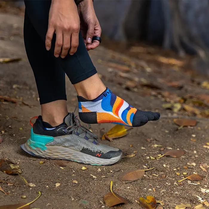 Injinji Spectrum Women's Run Lightweight No-Show — Botanic