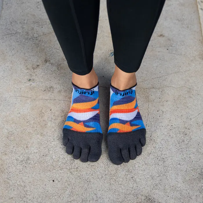 Injinji Spectrum Women's Run Lightweight No-Show — Botanic