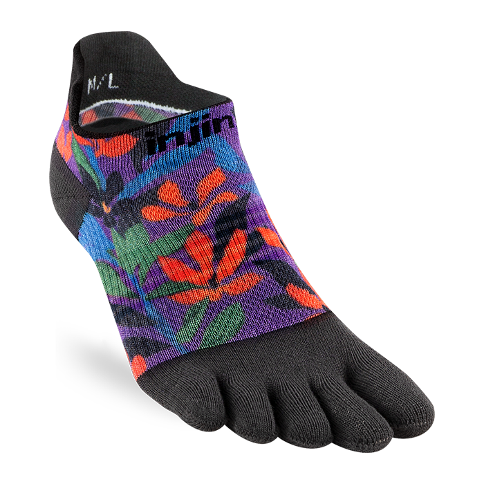 Injinji Spectrum Women's Run Lightweight No-Show — Tropical