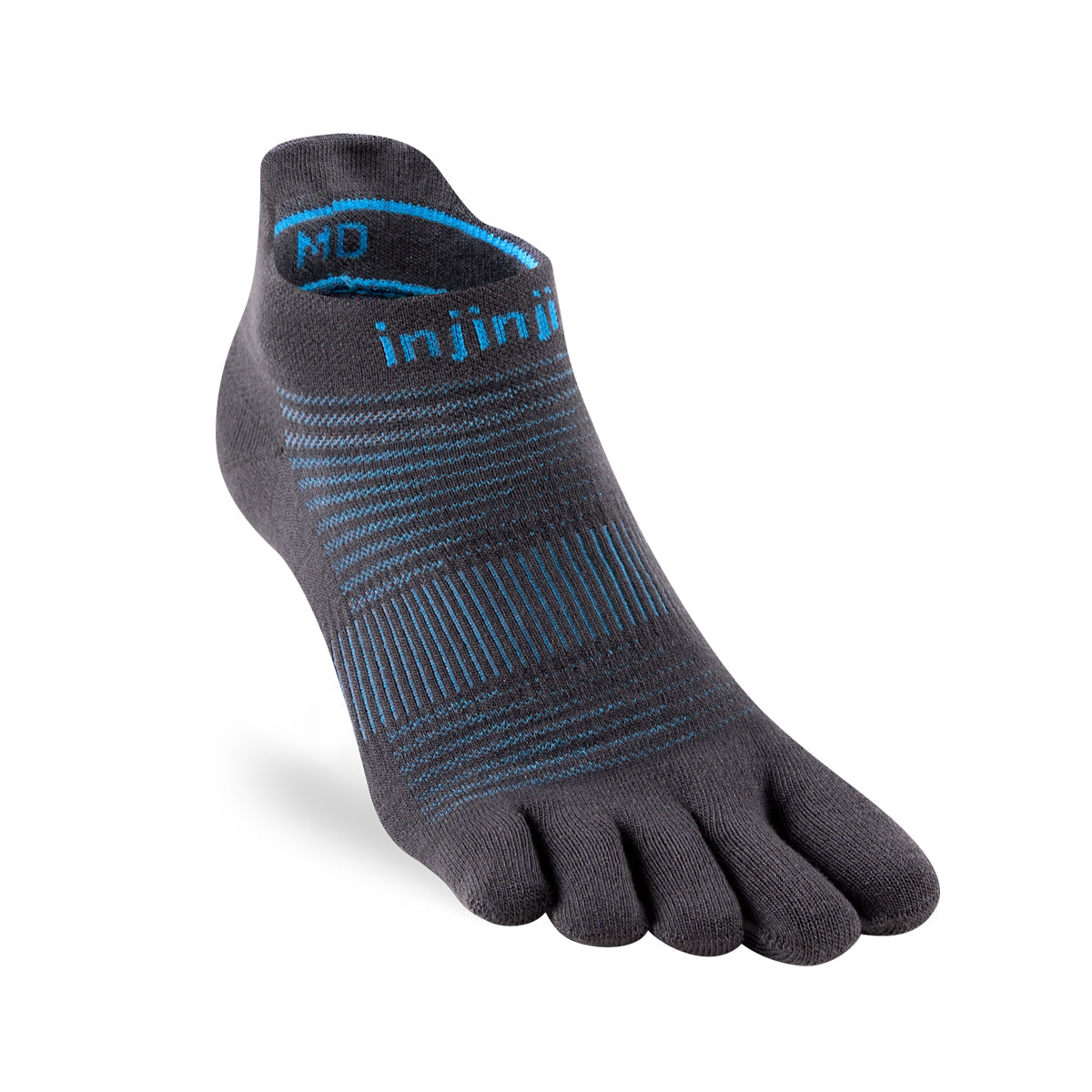 Injinji RUN Lightweight No-Show — Carbon